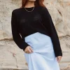 RE:UNION Label Dawn Black Crochet Knit Jumper