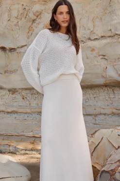 RE:UNION Label Dawn Ivory Crochet Knit Jumper
