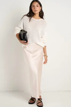 RE:UNION Label Dawn Ivory Crochet Knit Jumper