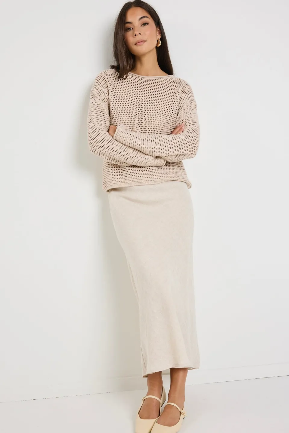 RE:UNION Label Dawn String Crochet Knit Jumper
