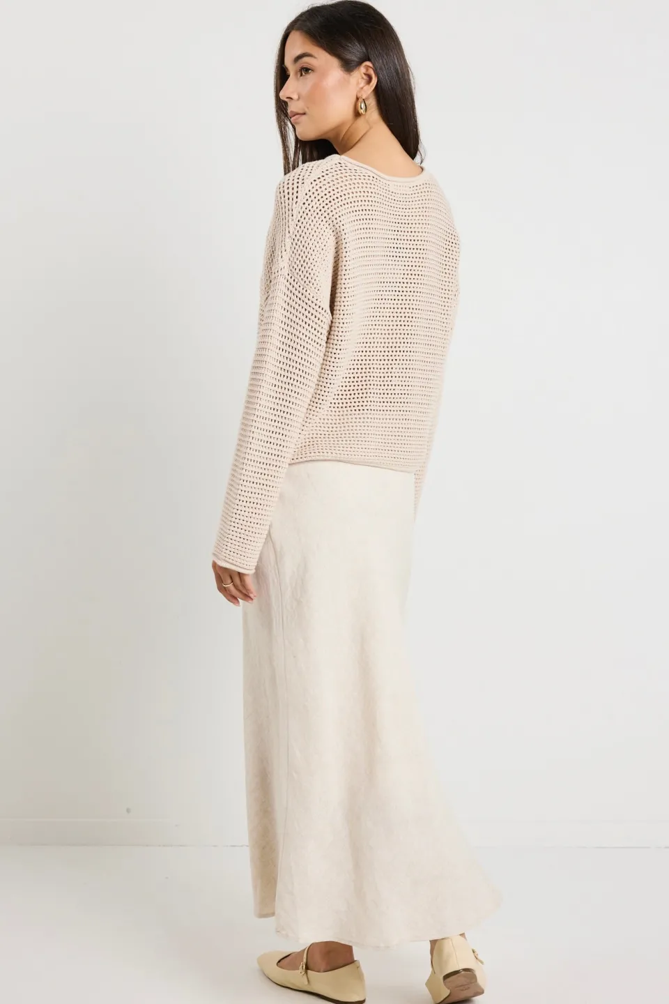 RE:UNION Label Dawn String Crochet Knit Jumper