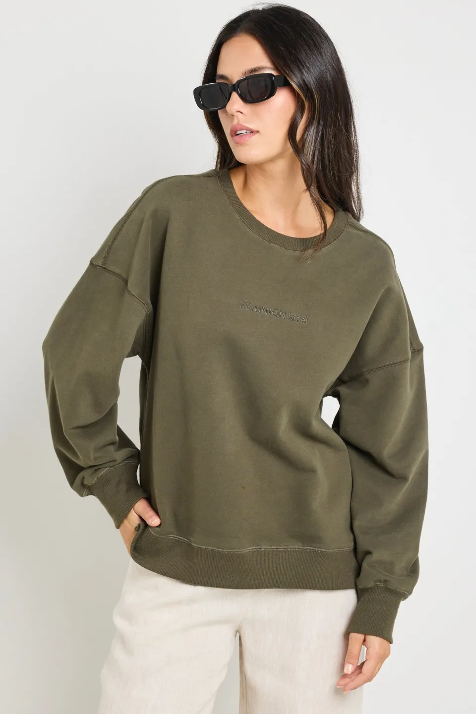 RE:UNION Label Daylight Khaki Sweatshirt