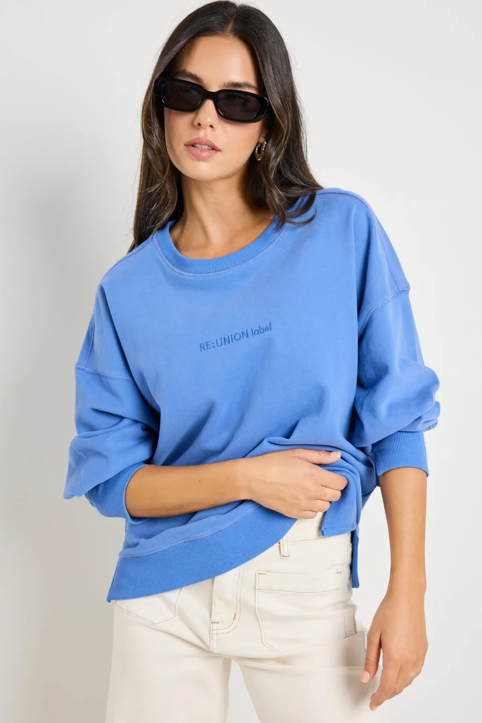 RE:UNION Label Daylight Mid Blue Sweatshirt