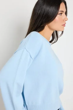 RE:UNION Label Daytime Ice Blue LS Cotton Jumper