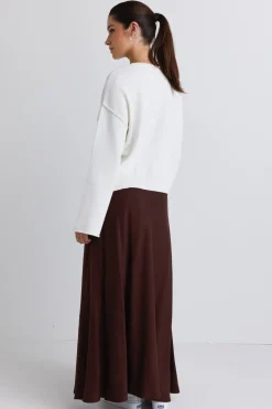 RE:UNION Label Daytime Ivory LS Cotton Jumper
