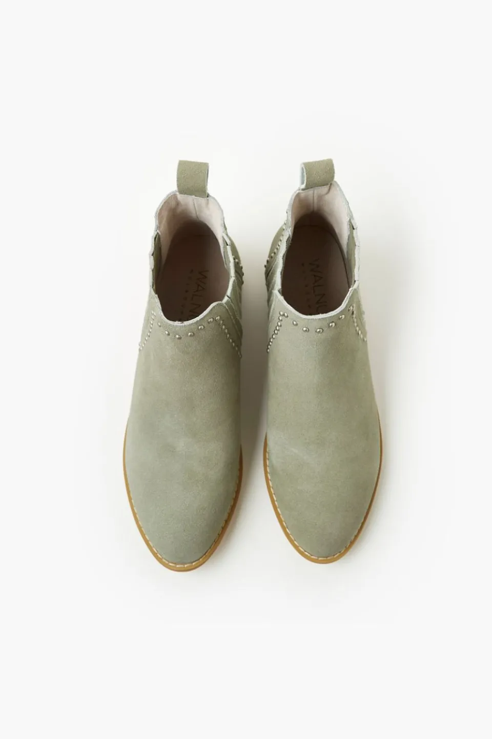 Walnut Delilah Sage Suede Leather Ankle Boot