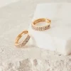 Humble + Heart Diamante Medium EOL Gold Hoop Earring