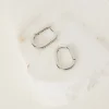 Humble + Heart Diamante Oval Rhodium Hoop Earring