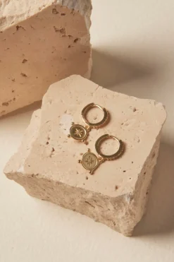 Georgia Mae Diamonte Sleeper EOL Disc Gold Earrings