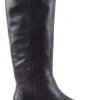 Solsana Dolton High Knee Black Leather Boots