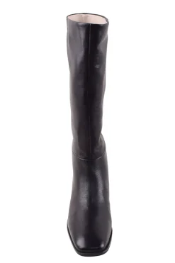 Solsana Dolton High Knee Black Leather Boots
