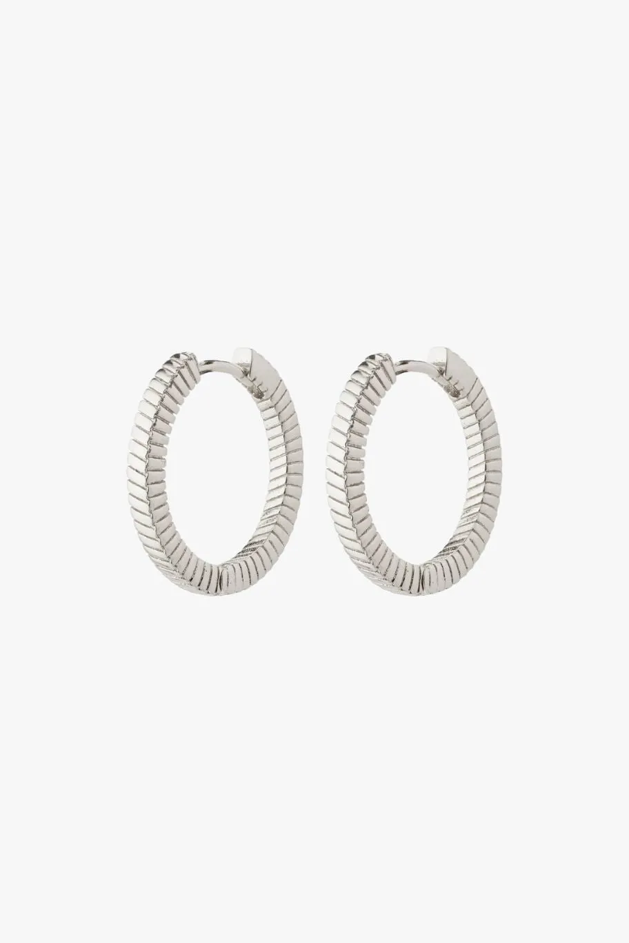 Pilgrim Dominique Flat Snake Silver Hoop Recycled Earrings