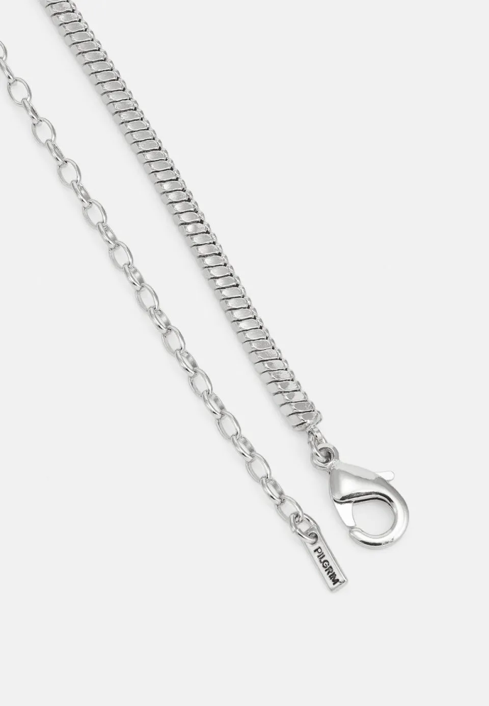 Pilgrim Dominique Flat Snake Silver Chain Recycled Necklace