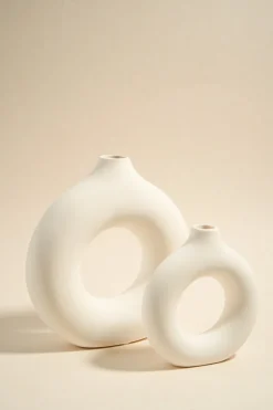Flo's Home Donut White Large Candle Holder