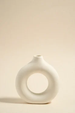 Flo's Home Donut White Small 13x12.5cm Candle Holder