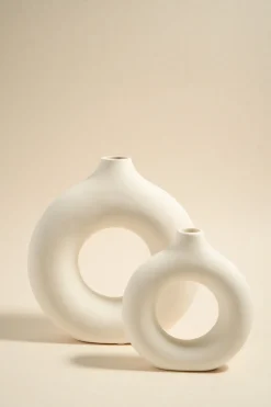 Flo's Home Donut White Small 13x12.5cm Candle Holder