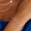 Georgia Mae Double Chain Silver Bracelet