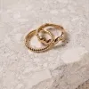 Humble + Heart Double EOL Twist Gold Ring Set