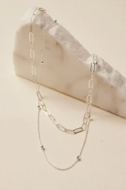 Georgia Mae Double Link Chain EOL Silver Necklace