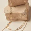 Georgia Mae Double Link EOL Chain Gold Necklace