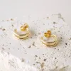 Humble + Heart Double Loop Gold Earrings