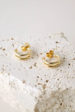 Humble + Heart Double Loop Gold Earrings