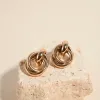 Humble + Heart Double Thick Circle Gold Stud Earrings