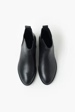 Walnut Douglas Black Leather Ankle Boot