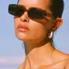 Le Specs Dynamite Tobacco Rectangle Khaki Mono Lens Sunglasses
