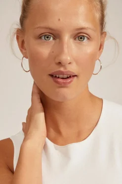 Pilgrim Eanna Maxi Hoops Recycled Silver Plated Earrings