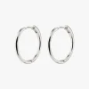 Pilgrim Eanna Medium Hoops Recycled Silver Plated Earrings