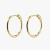 Pilgrim Eanna Medium Hoops Recycled Gold Plated Earrings