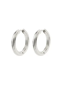 Pilgrim Edea Hoops Recycled Silver Plated EOL Earrings