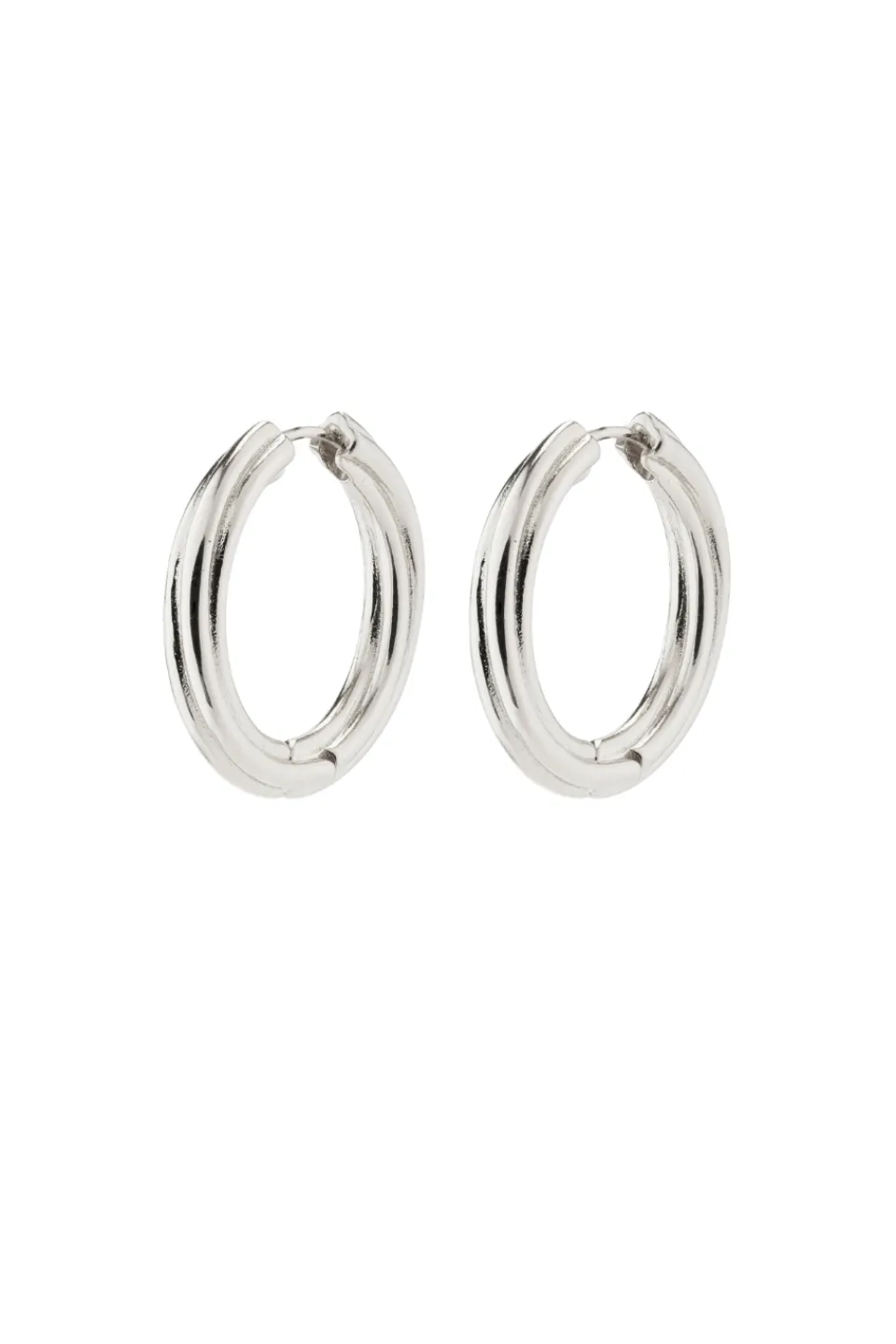 Pilgrim Edea Hoops Recycled Silver Plated EOL Earrings