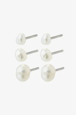 Pilgrim Edil Fresh Water Pearl EOL 3 in 1 Set Stud Earrings