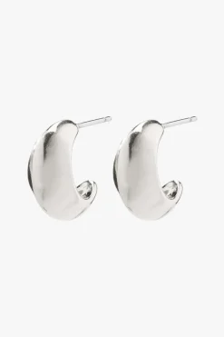 Pilgrim Edwina Chunky Mini Hoop EOL Earrings Silver Plated