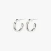Pilgrim Efia Huggie Hoop Silver Plated Earrings