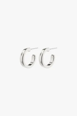 Pilgrim Efia Huggie Hoop Silver Plated Earrings