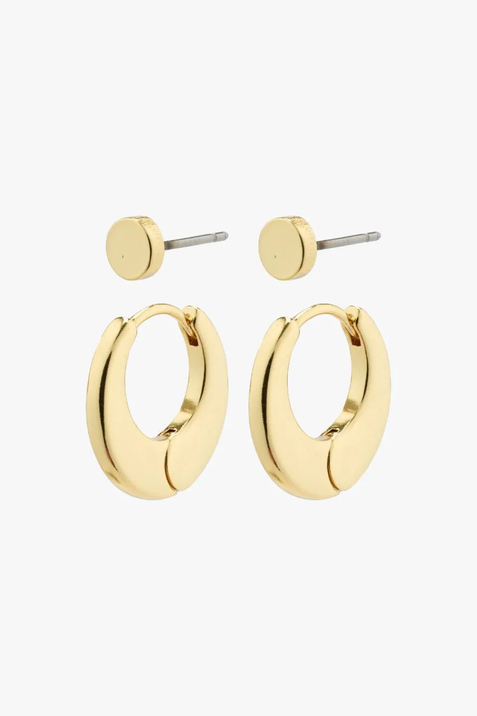 Pilgrim Eilish Gold EOL Hoop + Stud Set Earrings