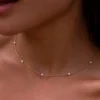Love Lunamei Elara Mother Of Pearl Ball 18k Gold Plate Necklace