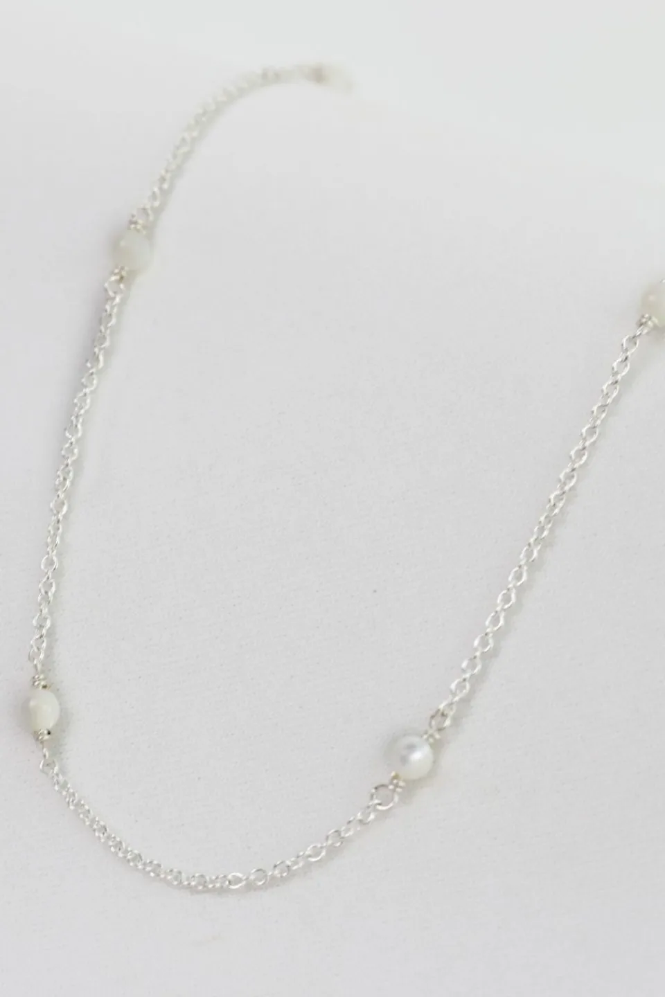 Love Lunamei Elara Mother Of Pearl Ball Sterling Silver Plated Necklace
