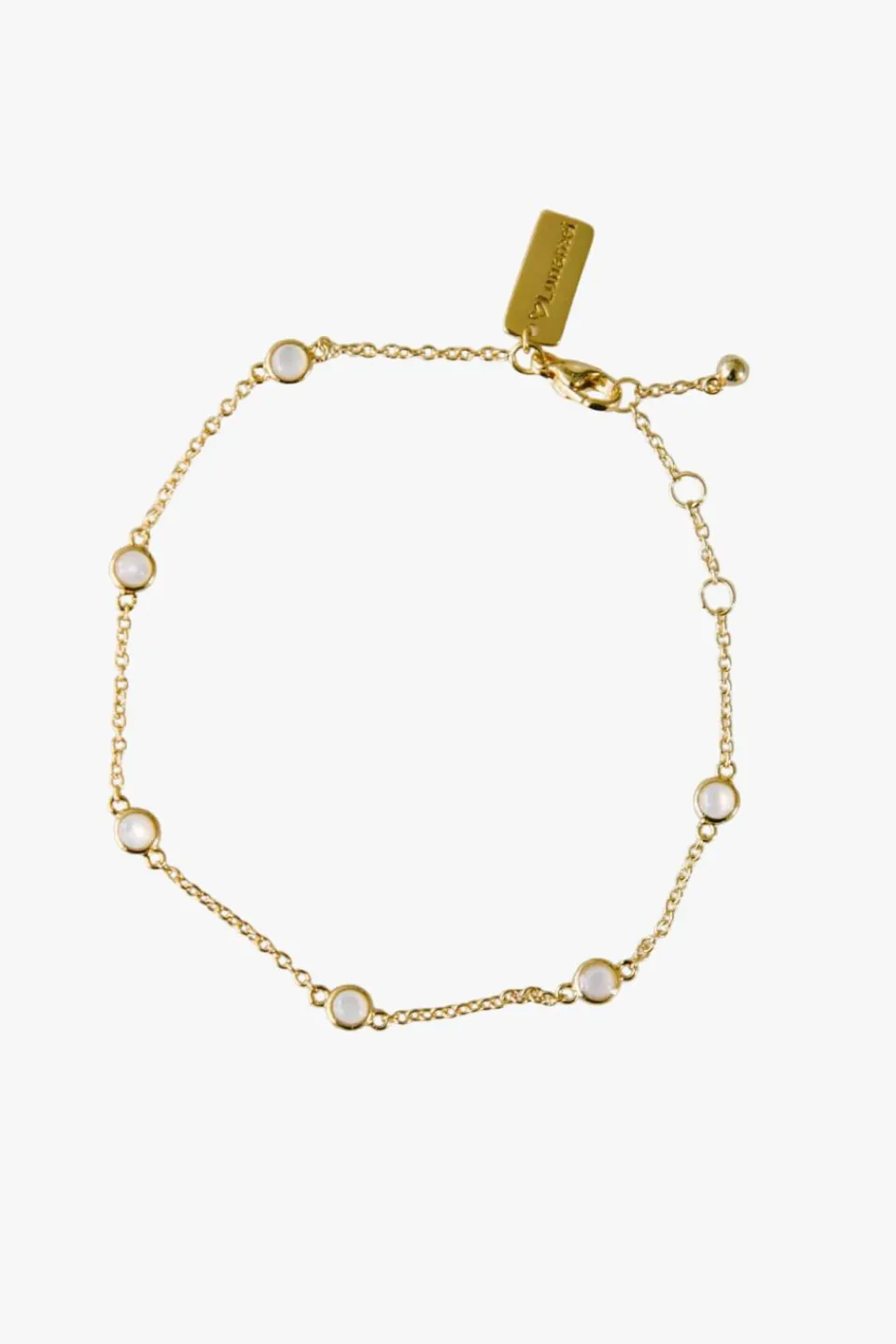 Love Lunamei Elara Mother Of Pearl 18k EOL Gold Plate Bracelet
