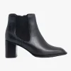 Nude Eleanore Heeled Black Leather Chelsea Boot