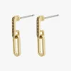 Pilgrim Elise Linked Earrings Gold Plated with Crystal