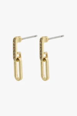 Pilgrim Elise Linked Earrings Gold Plated with Crystal