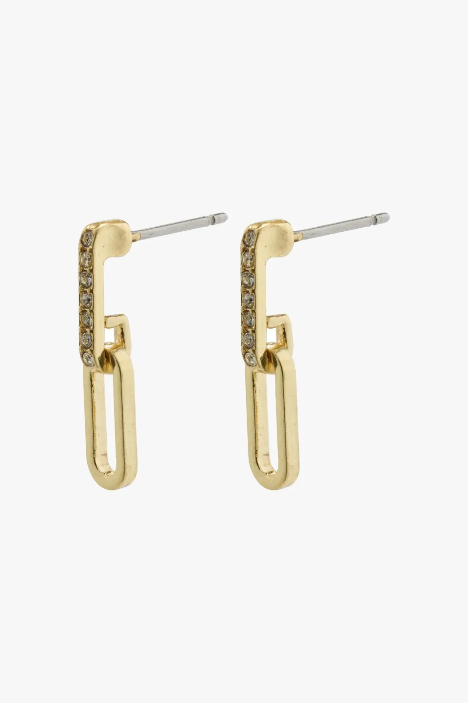 Pilgrim Elise Linked Earrings Gold Plated with Crystal