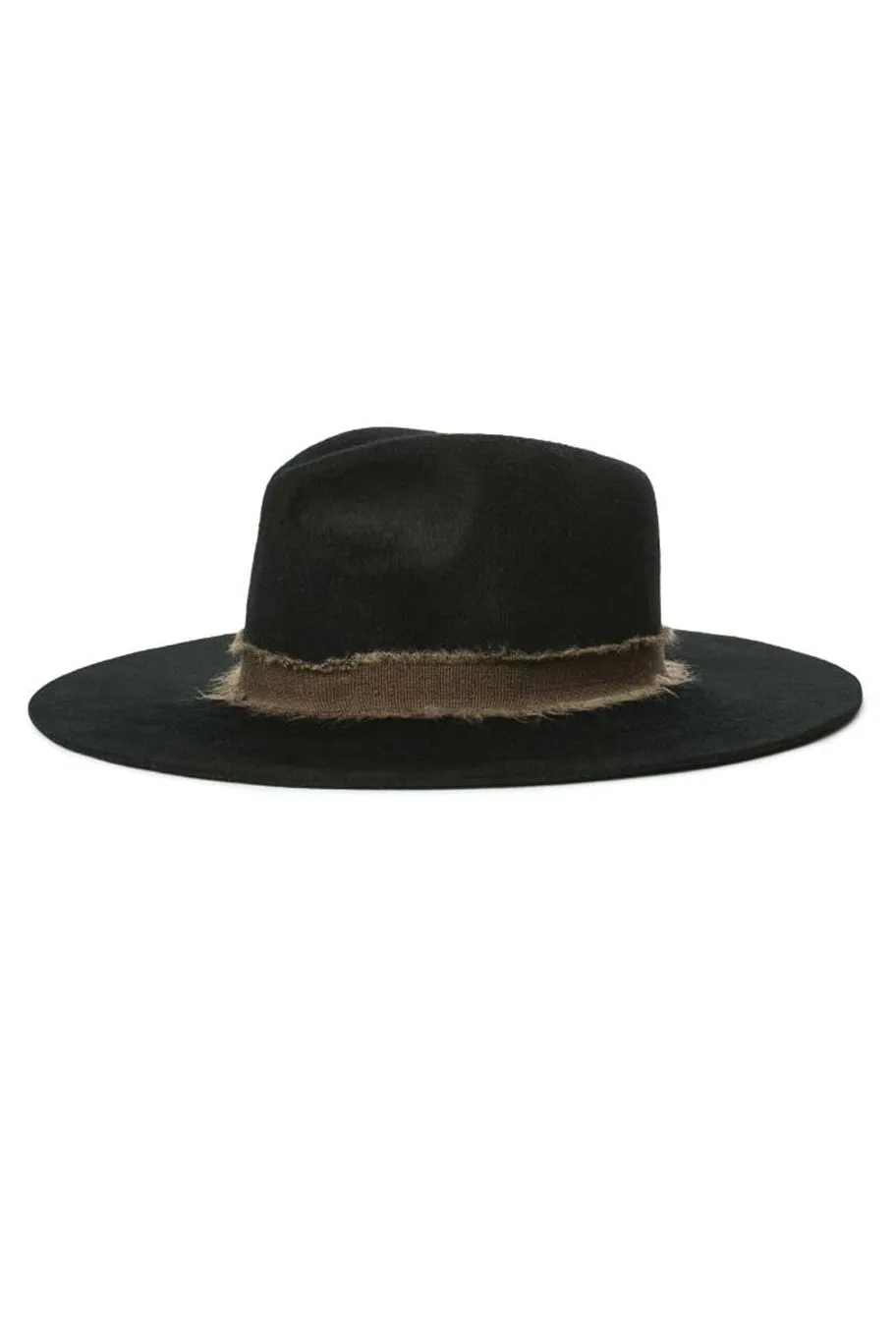 Brixton Ella Fedora Felt Black Brown Hat
