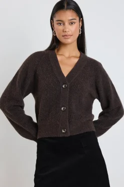 Stories be Told Essence Chocolate Knit Cardigan
