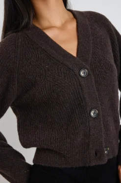 Stories be Told Essence Chocolate Knit Cardigan