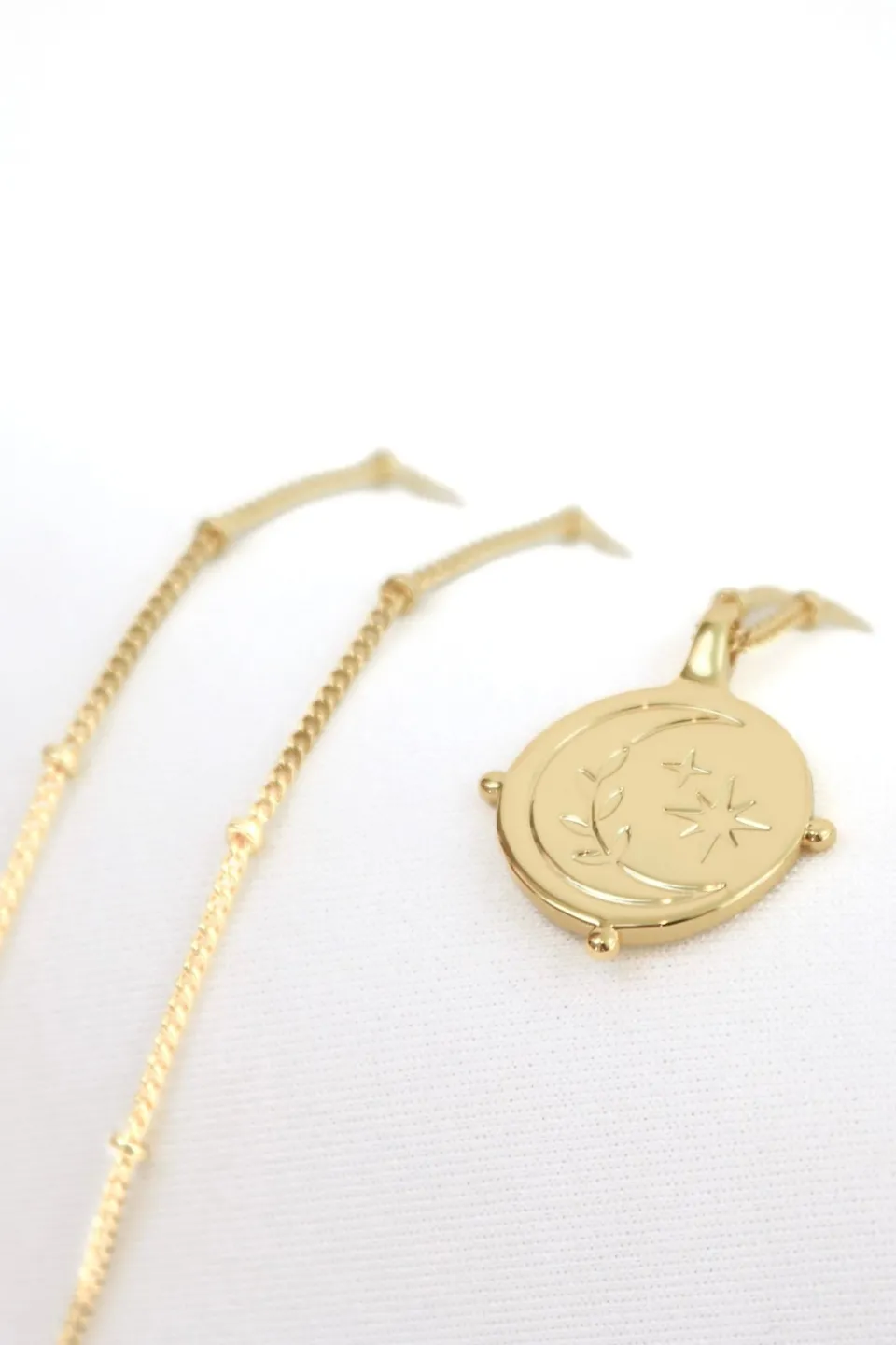 Love Lunamei Ethereal 18k Gold Plate EOL Circle Pendant Necklace